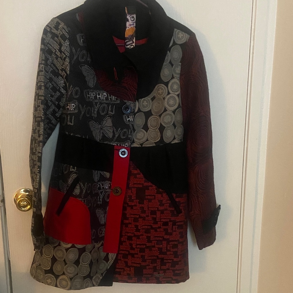 Desigual Multicolor Patchwork Jacket - Red, Black… - image 1